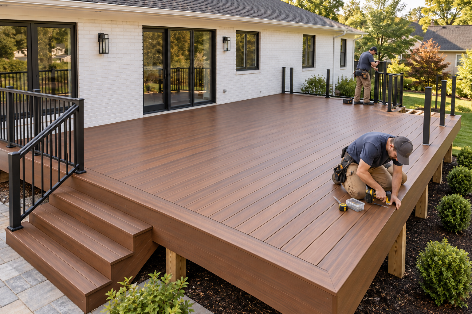 Deck border & railing work: Finishing the edges, railings & trim